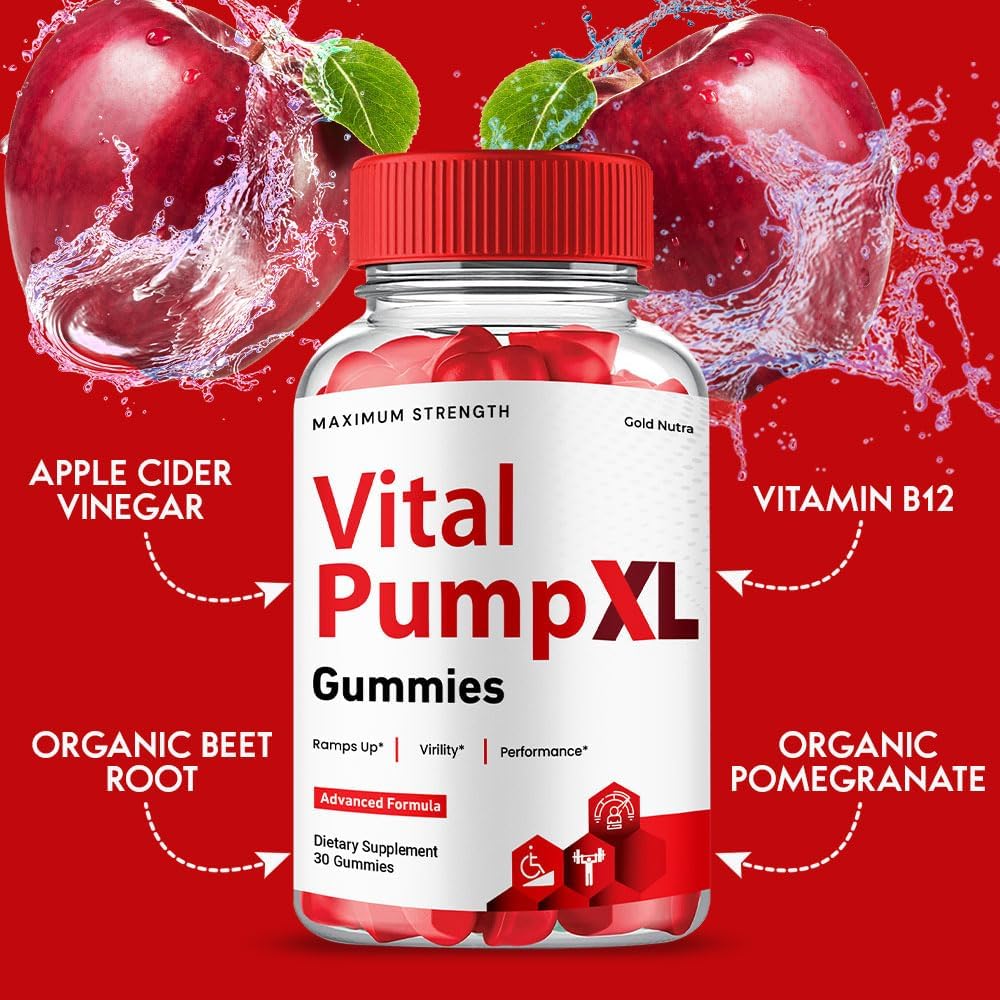 Gold Nutra Vital Pump XL Gummies - High Potency Max Performance Supplement (2 Pack) - görsel 3