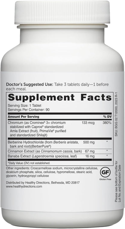 Dr Whitaker's Berberine GlucoGold Supplement with Berberine and Cinnamon