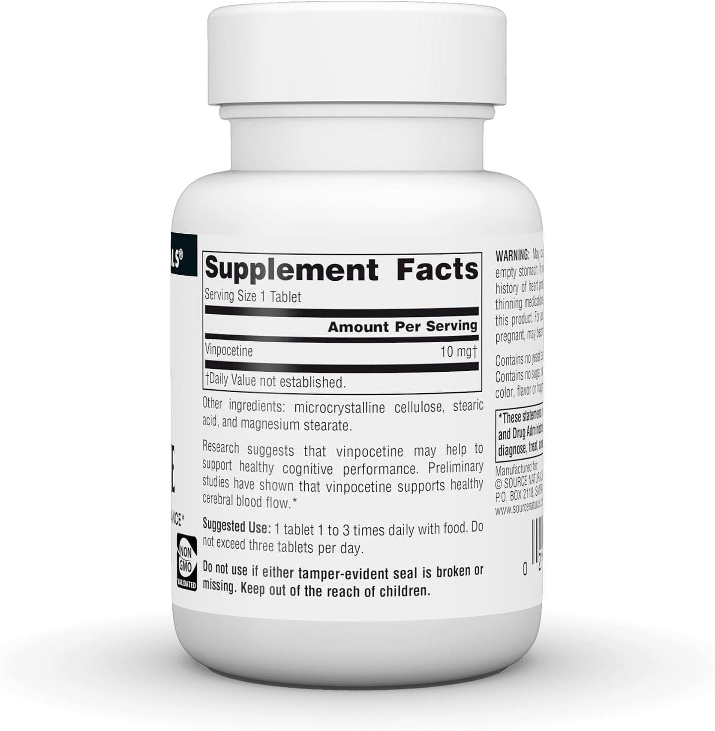 Source Naturals Vinpocetine 10 mg - 60 Tablets - görsel 2
