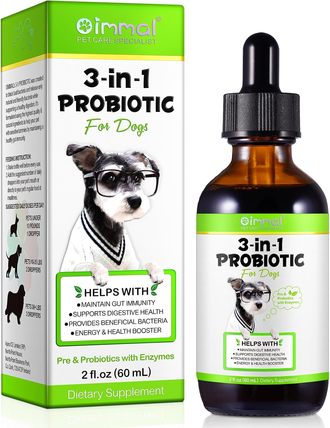 ALIVO Probiotic for Dogs, Natural 3-in-1 Dog Probiotic Drops, Bacon Flavour, 60 ml - görsel 1