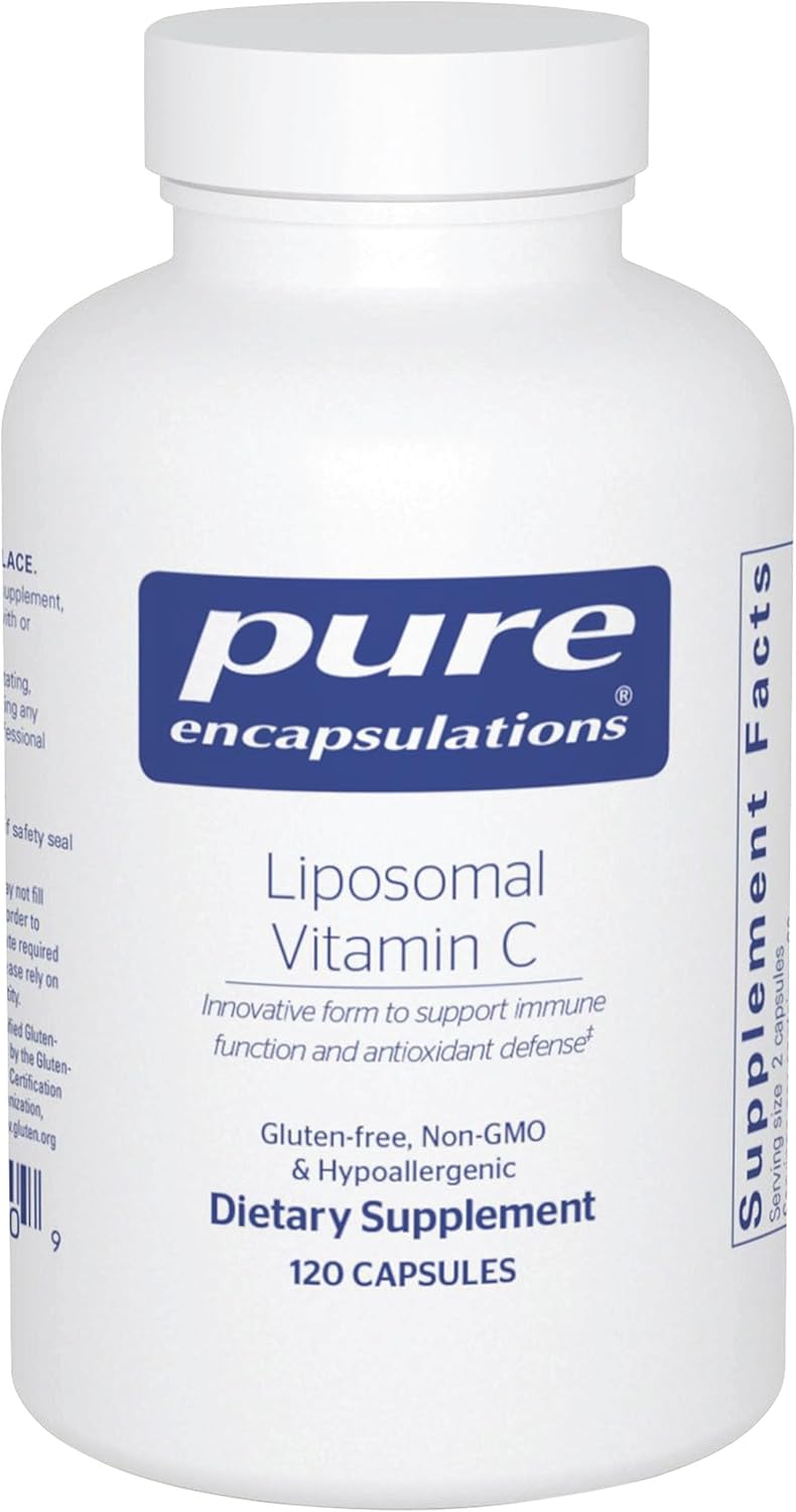 Pure Encapsulations Liposomal Vitamin C – Immune Support Supplement – Antioxidant Nourishment – Non-GM & Gluten-free – 120 Capsules - görsel 1