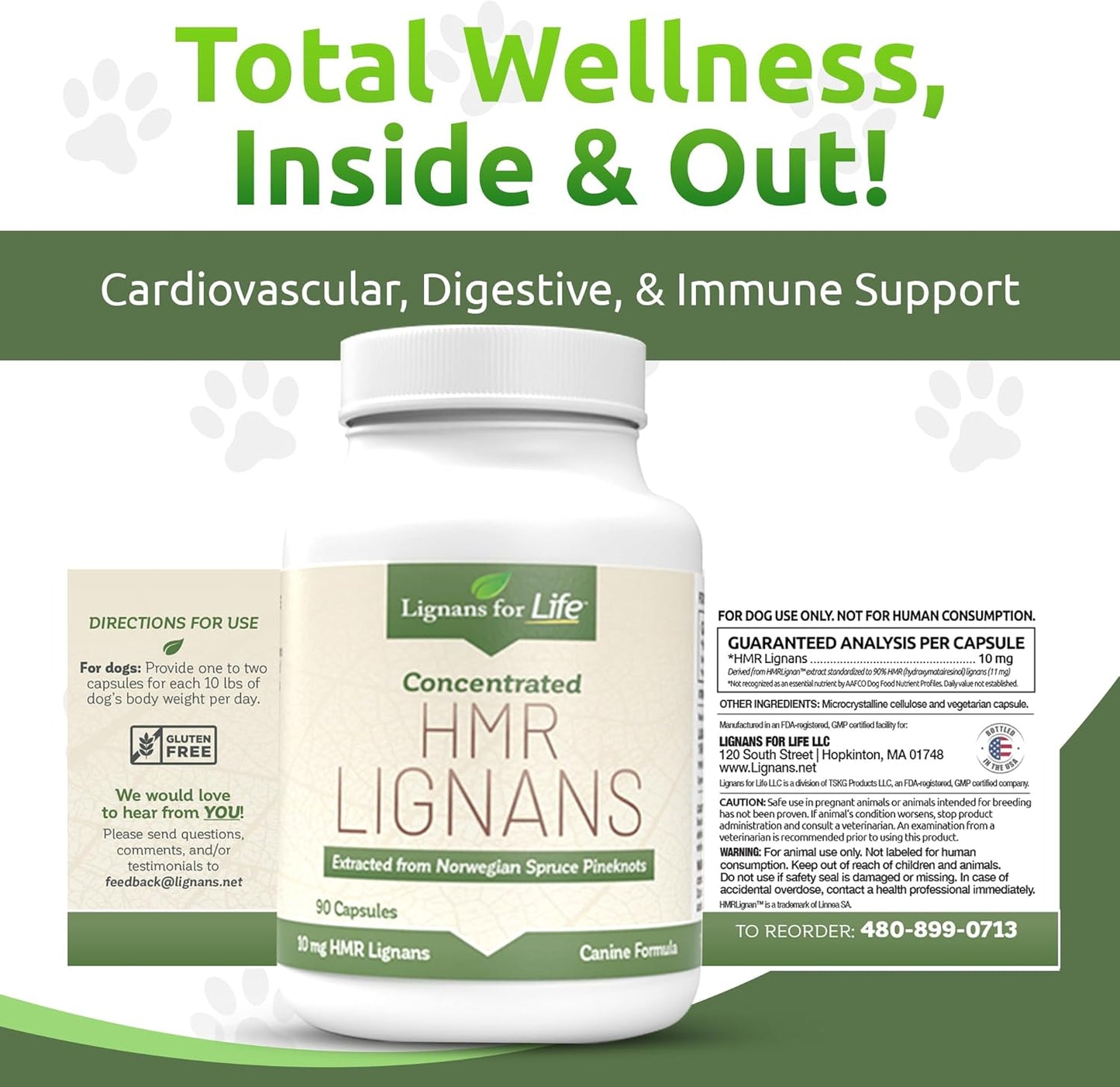 HMR Lignans 10mg Capsules for Dogs – Adrenal Support & Wellness Supplement - görsel 4