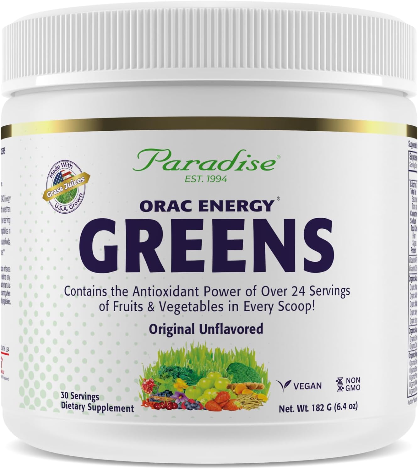 Paradise Herbs ORAC Energy Greens Powder - Antioxidant Superfood Blend, 15 Servings - görsel 10