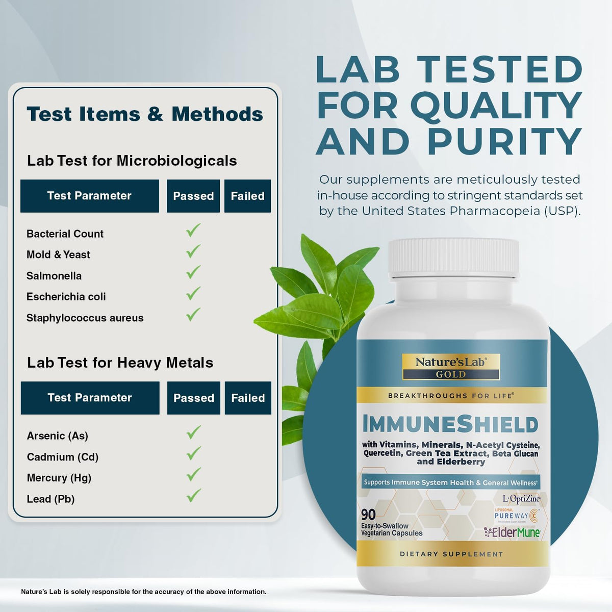 Nature's Lab Gold ImmuneShield – Liposomal Vitamin C, D3, Zinc, Quercetin & Elderberry – 90 Capsules - görsel 4