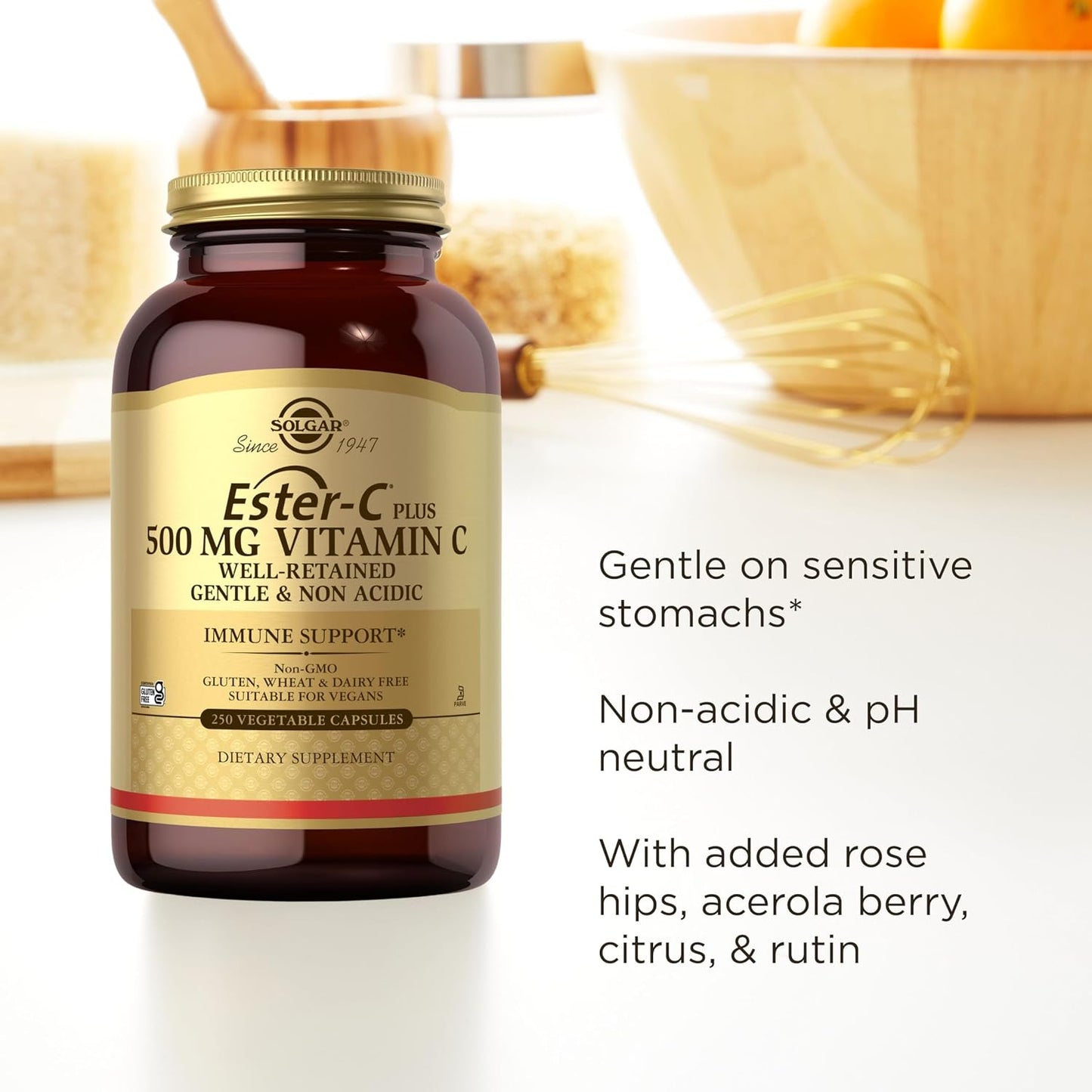 Solgar Ester-C Plus 500 mg Vitamin C (Ascorbate Complex), 250 Vegetable Capsules - görsel 5