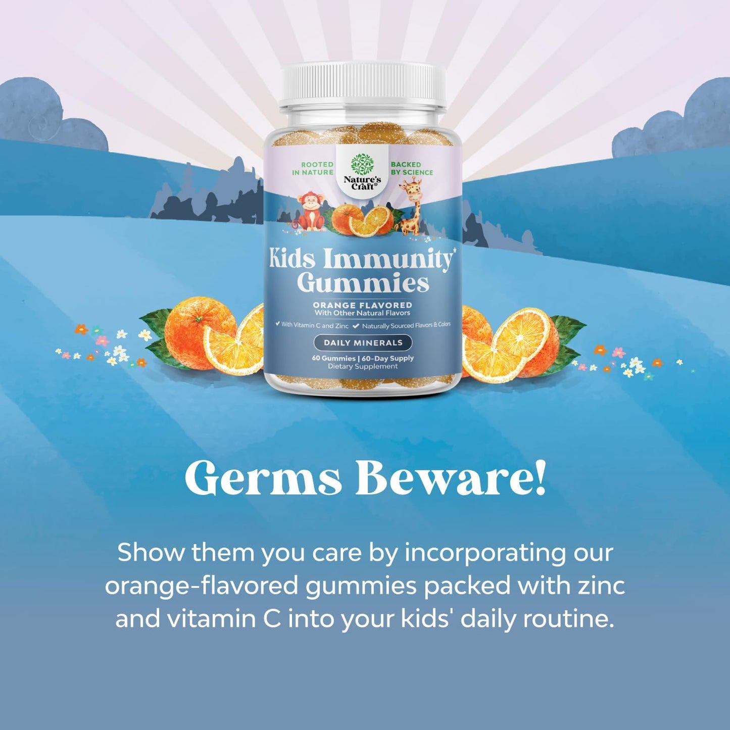 Children's Immunity Support Gummies – Vitamin C, Zinc & Echinacea Immune Booster - görsel 2