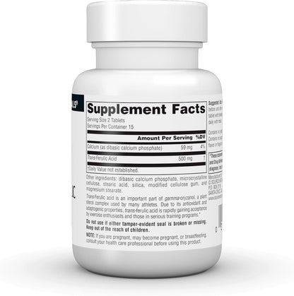Source Naturals Athletic Series, Trans-Ferulic Acid, Antioxidant Support - 250 mg - 30 Tablets