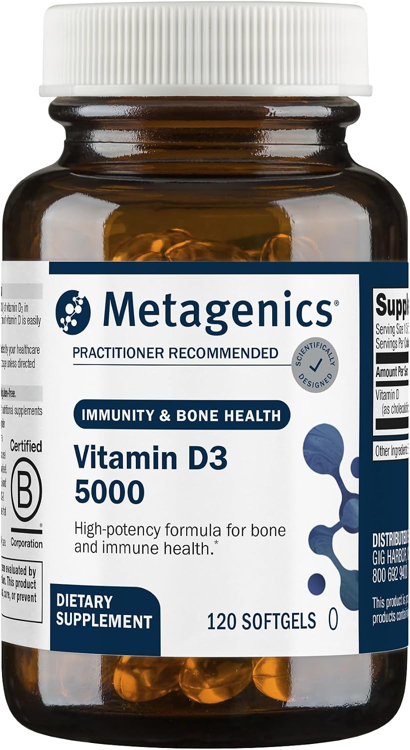 Metagenics Vitamin D3 5000 IU – 120 Softgels - görsel 1