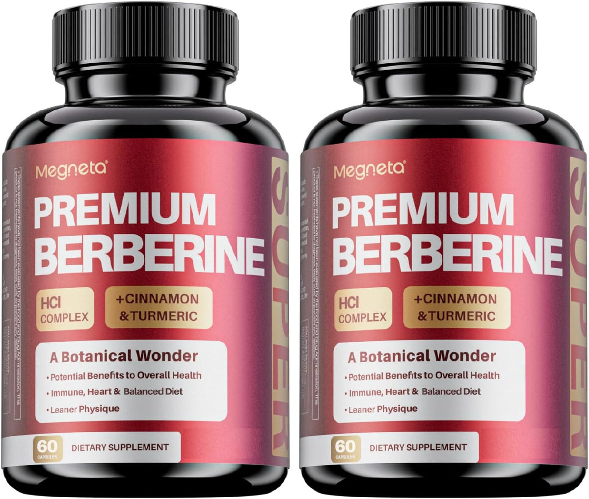 Premium Berberine HCl Complex with Cinnamon and Turmeric (180 Capsules) - görsel 3