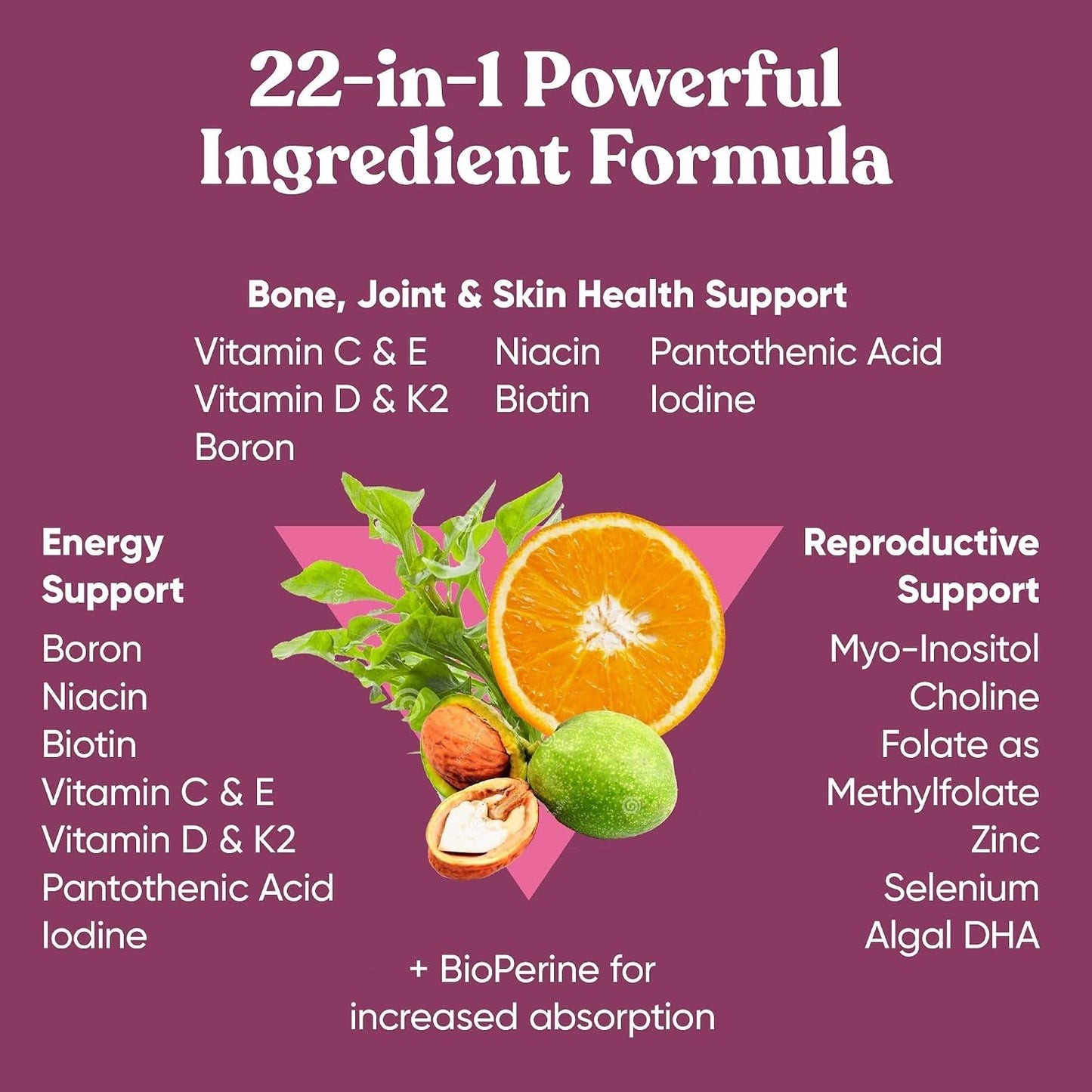 Eu Natural Next Gen Multivitamin for Women - 22 Optimised Vitamins - 60 Vegetarian Soft Capsules - görsel 3