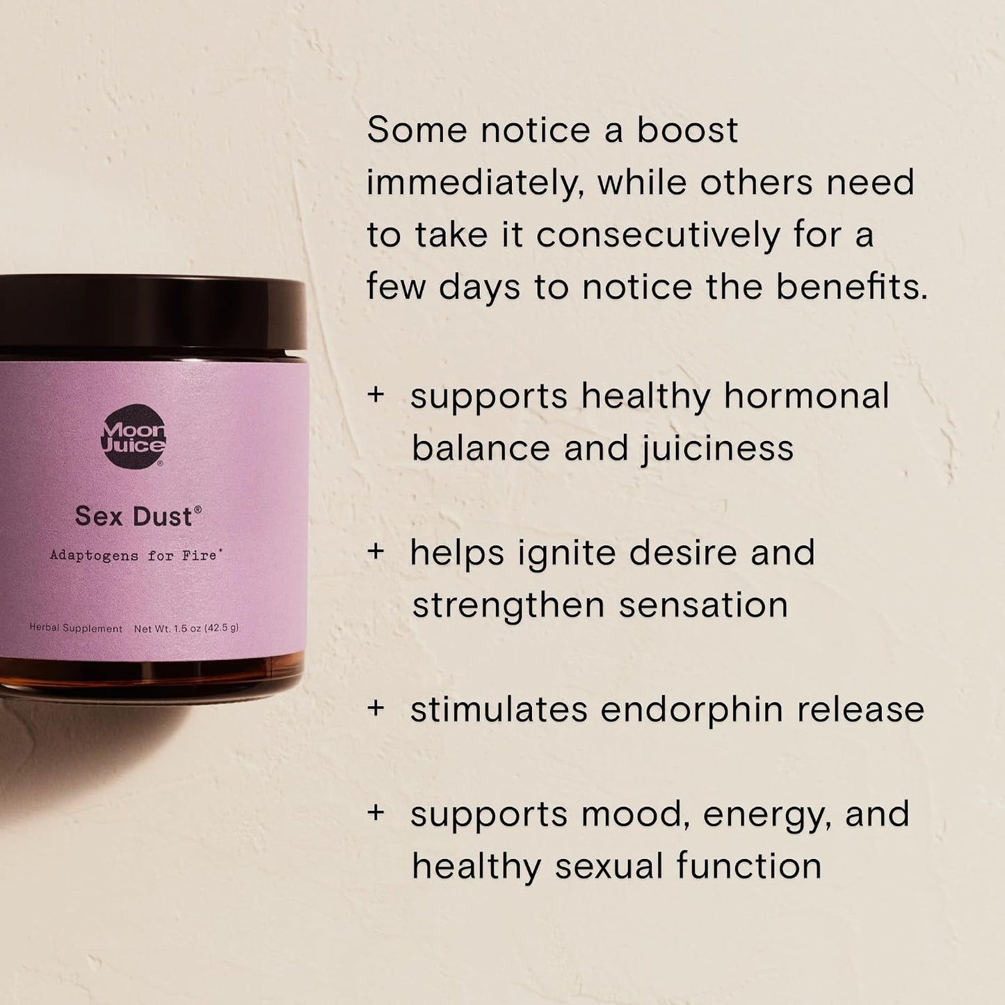 Moon Juice Sex Dust - Adaptogenic Libido Support for Women - Maca Root Powder, Shatavari & Epimedium for Hormone Balance, Mood & Creative Energy - Sugar & Caffeine-Free, 14 Servings - görsel 8