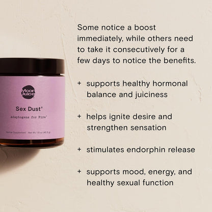 Moon Juice Sex Dust - Adaptogenic Libido Support for Women - Maca Root Powder, Shatavari & Epimedium for Hormone Balance, Mood & Creative Energy - Sugar & Caffeine-Free, 14 Servings
