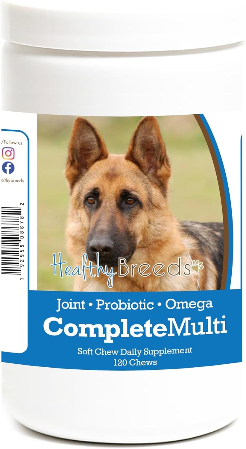 Healthy Breeds German Shepherd All-in-One Multivitamin Soft Chews, 120 Chews - görsel 1