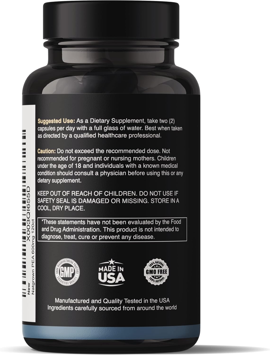 Natgrown Palmitoylethanolamide PEA Supplement 600 mg – 120 Capsules - görsel 3