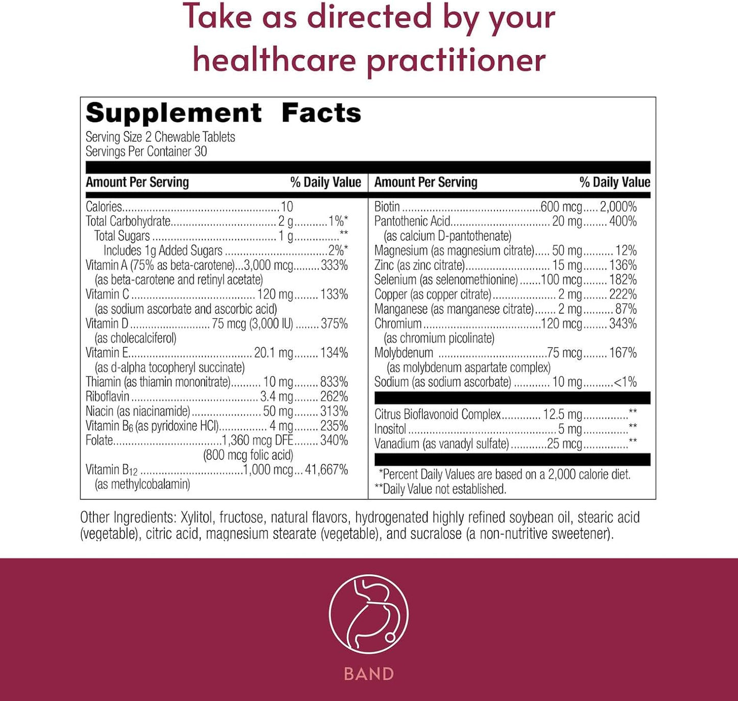 Bariatric Advantage Chewable Essential Multivitamin Without Iron - Berry - 60 Tablets - görsel 4