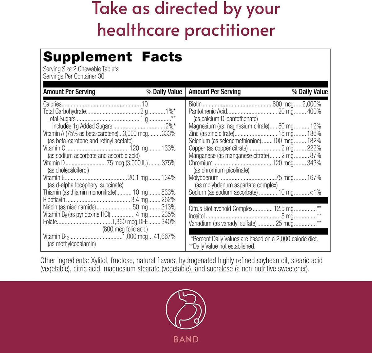 Bariatric Advantage Chewable Essential Multivitamin Without Iron - Berry - 60 Tablets - görsel 4