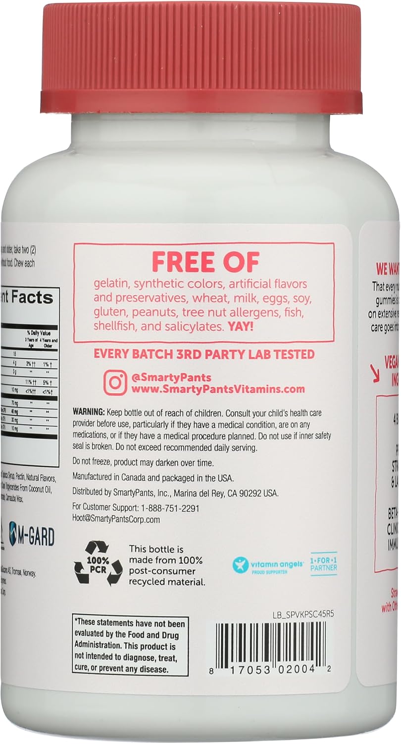 SmartyPants Kids Probiotic Complete, Strawberry Crème, 45 Count - görsel 2