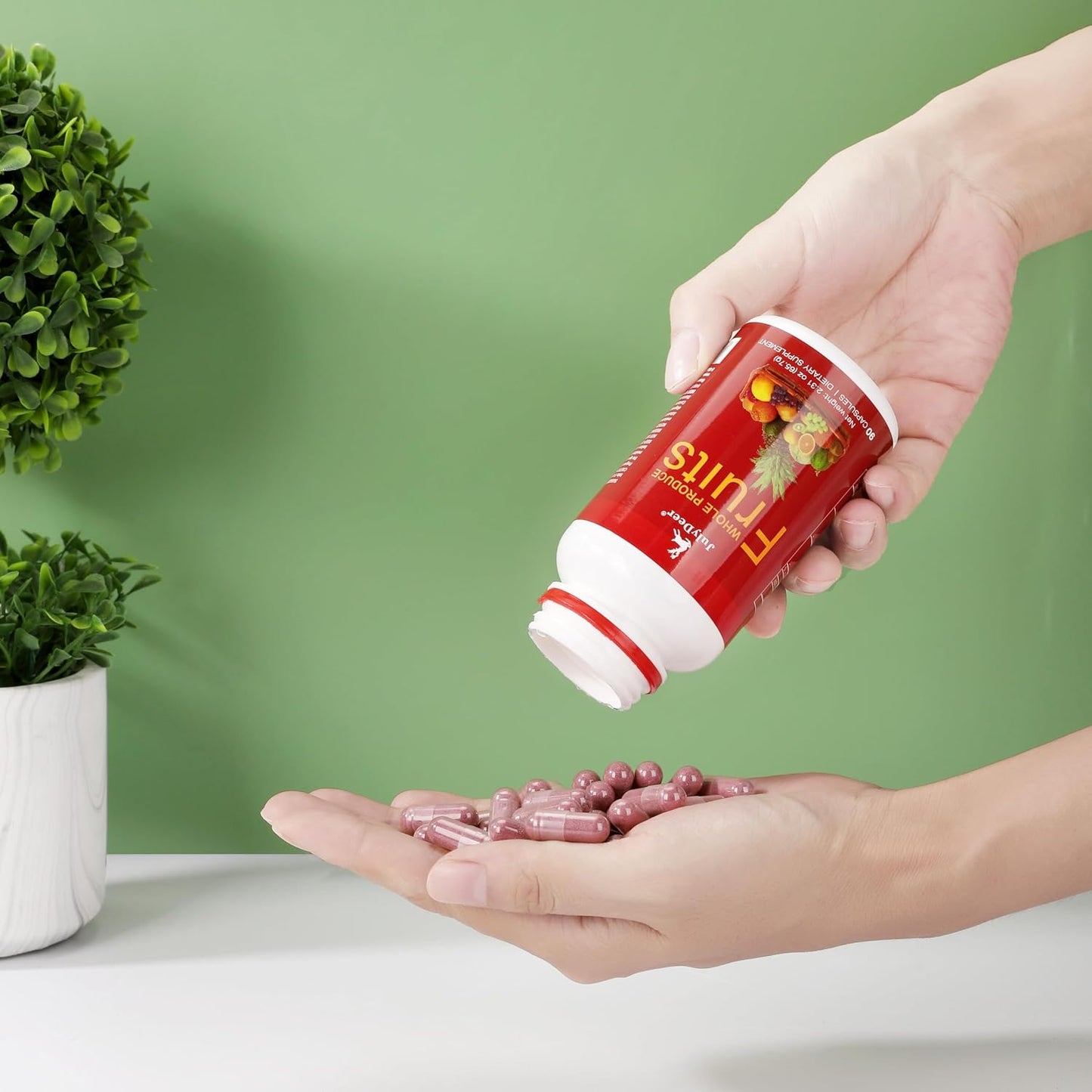 JulyDeer Fruit Supplement – 90 Vegetarian Capsules – 16 Whole Fruits Blend - görsel 6