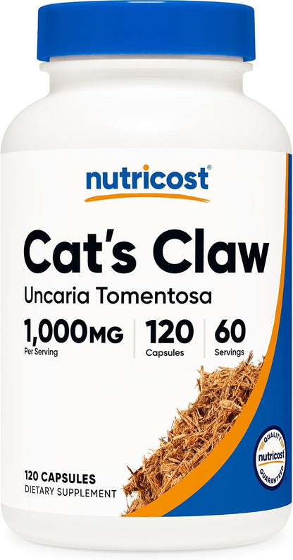 Nutricost Cat's Claw 1000mg, 120 Capsules - Vegetarian Caps, Non-GMO and Gluten-free, 60 Servings