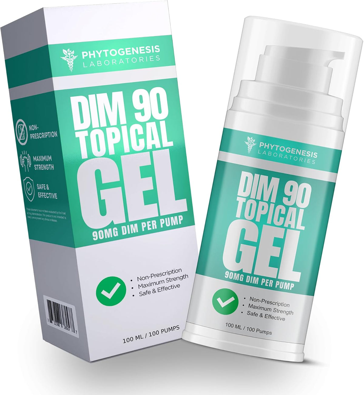 Phytogenesis DIM 90 Topical Gel – 90mg Diindolylmethane Hormone Support - görsel 1