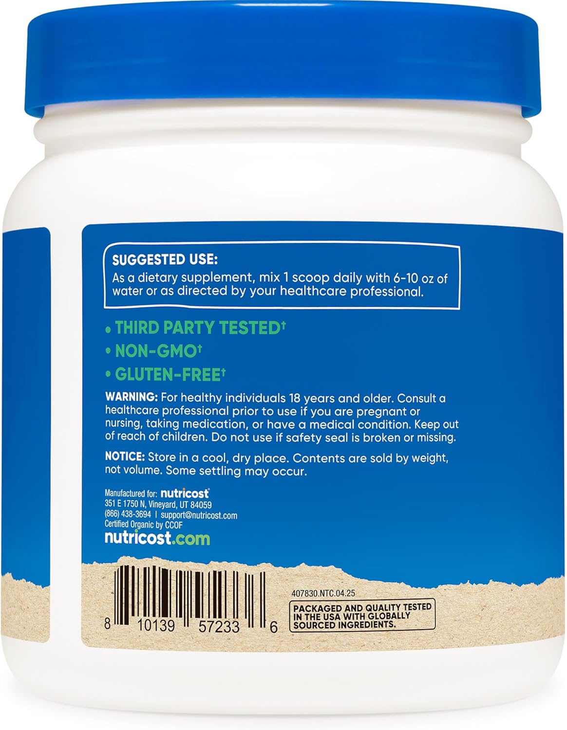 Nutricost Organic Maca Root Powder, 454g - görsel 4