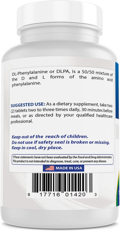 Best Naturals DLPA 500 mg 120 Tablets