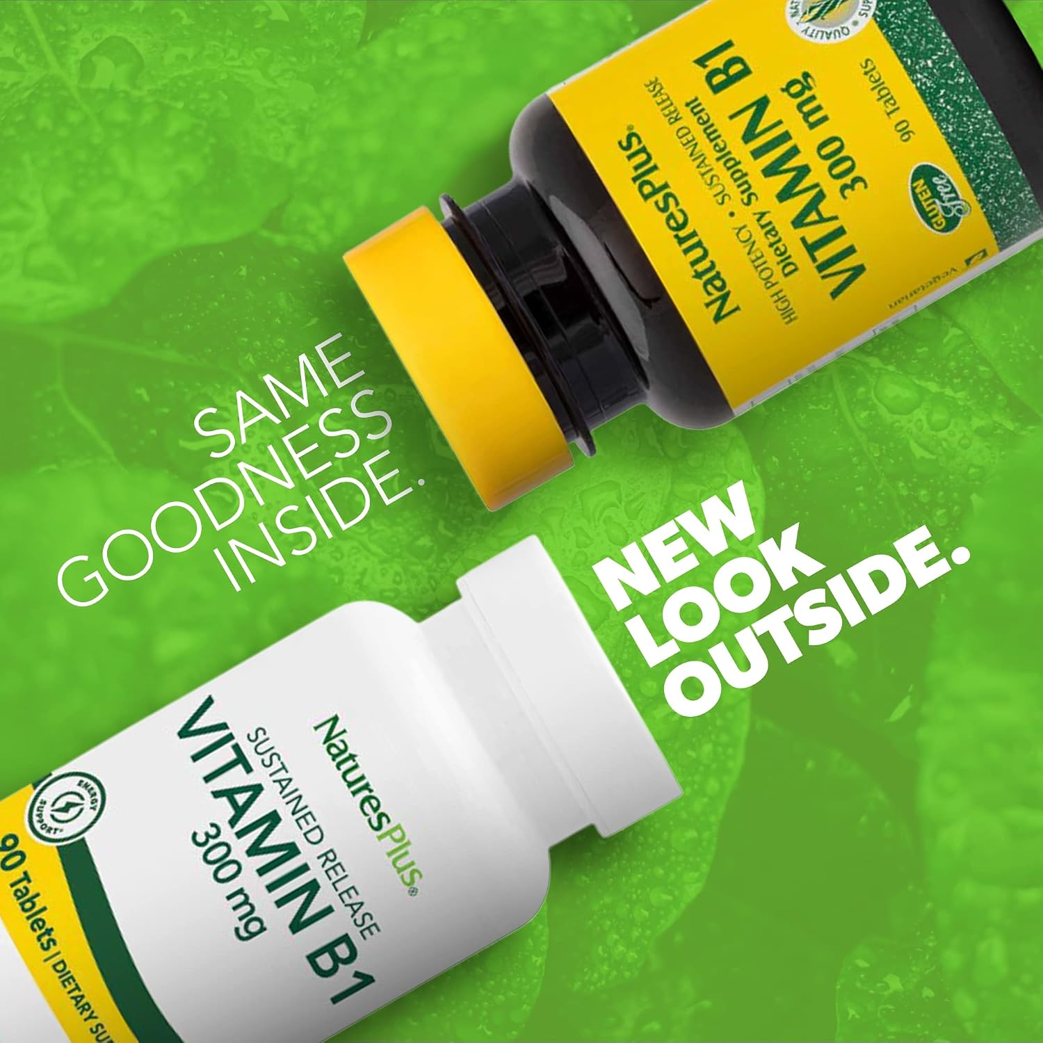 NaturesPlus Vitamin B1 300 mg – 90 Sustained Release Tablets – Thiamine Supplement - görsel 2