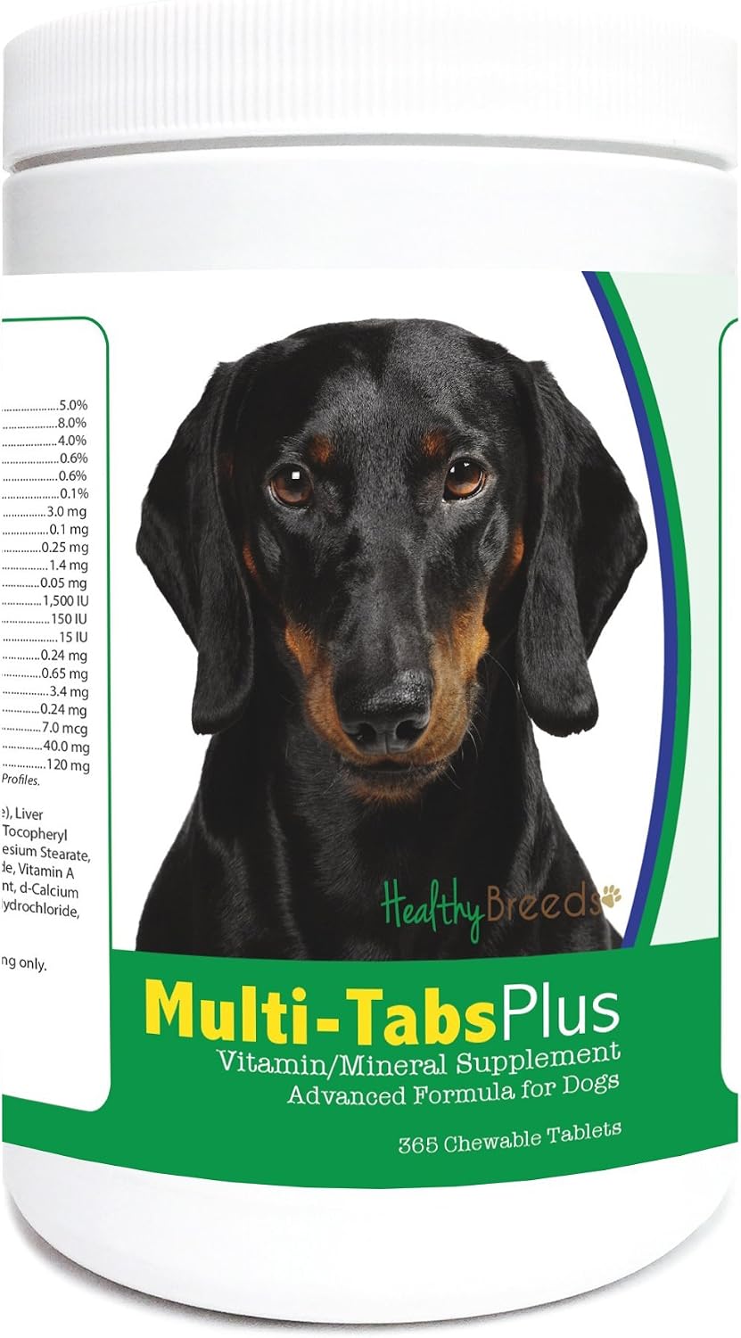 Healthy Breeds Dachshund Multi-Tabs Plus Chewable Tablets 365 Count - görsel 1