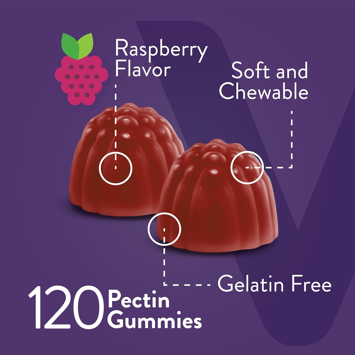 Viteey Women's Multivitamin Gummies - Immune Support - Raspberry Flavoured - görsel 3