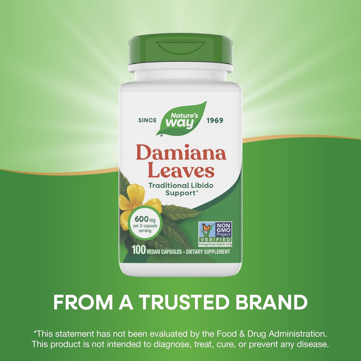 Nature's Way Damiana Leaves, 100 Capsules - görsel 4