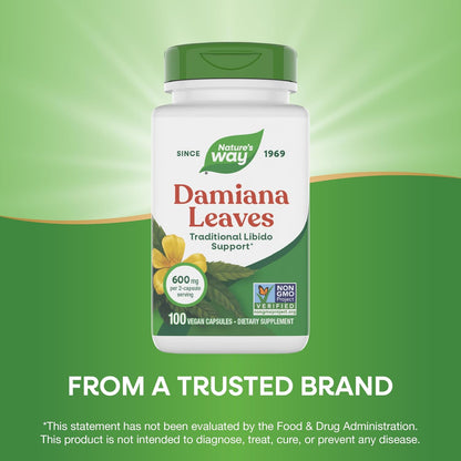 Nature's Way Damiana Leaves, 100 Capsules