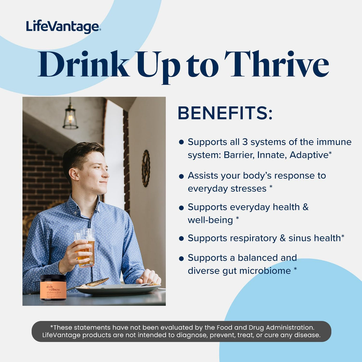 LifeVantage Daily Wellness Immune Support Drink Mix, Elderflower & Acai, 30 Servings - görsel 5