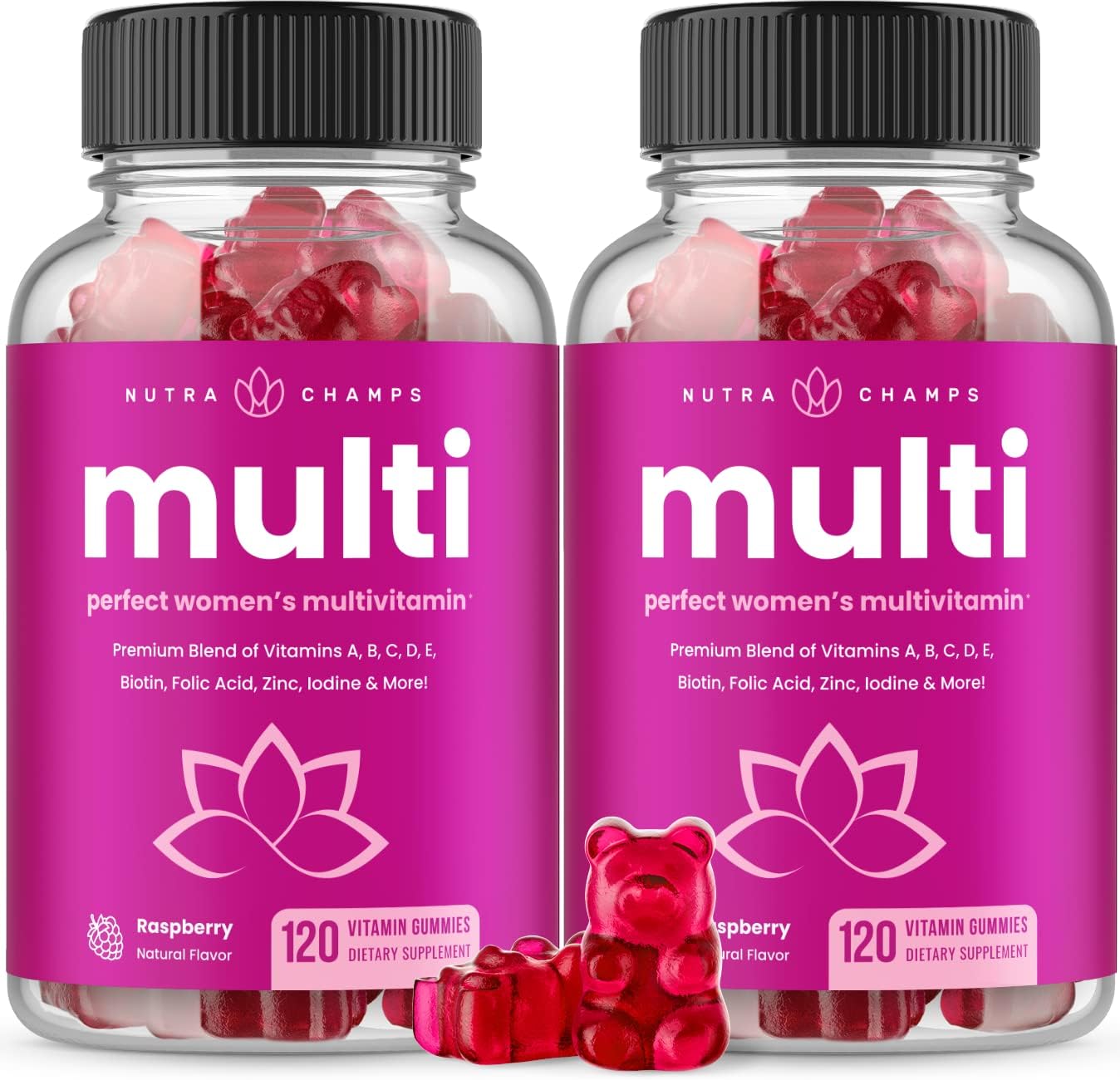 NutraChamps Multivitamin for Women Gummies - Berry Flavour - 240 Count (2-Pack) - görsel 1