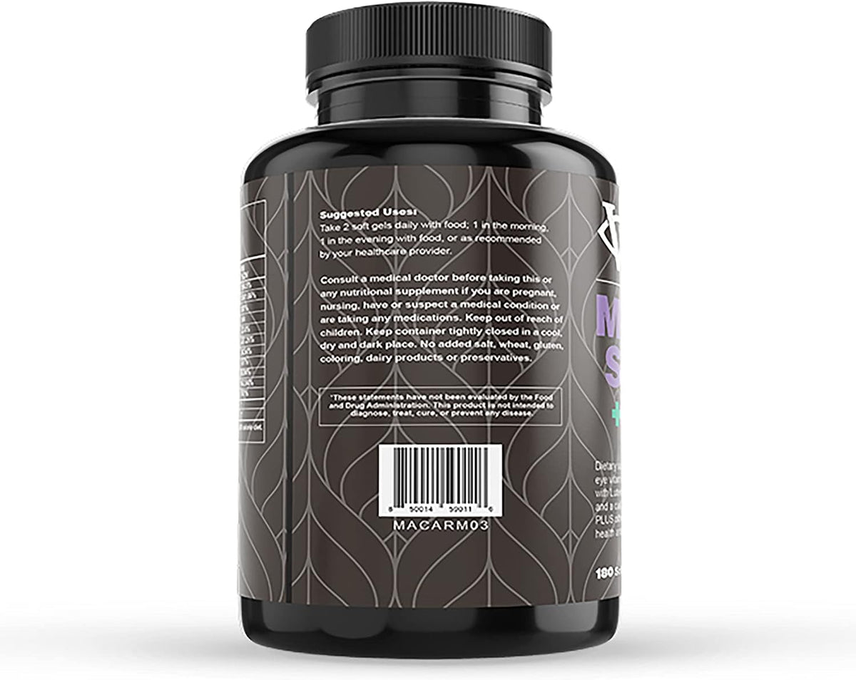 Macular Support Plus Multivitamin – AREDS2 Eye Supplements with Lutein & Zeaxanthin – 180 Soft Gels - görsel 4