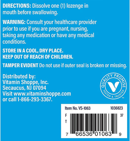 The Vitamin Shoppe Vitamin B12 1000mcg Dissolvable Lozenges – 300 Lozenges