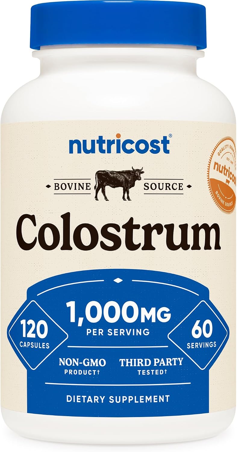 Nutricost Colostrum 1000mg, 120 Capsules, 60 Servings (3 Bottles) - görsel 8