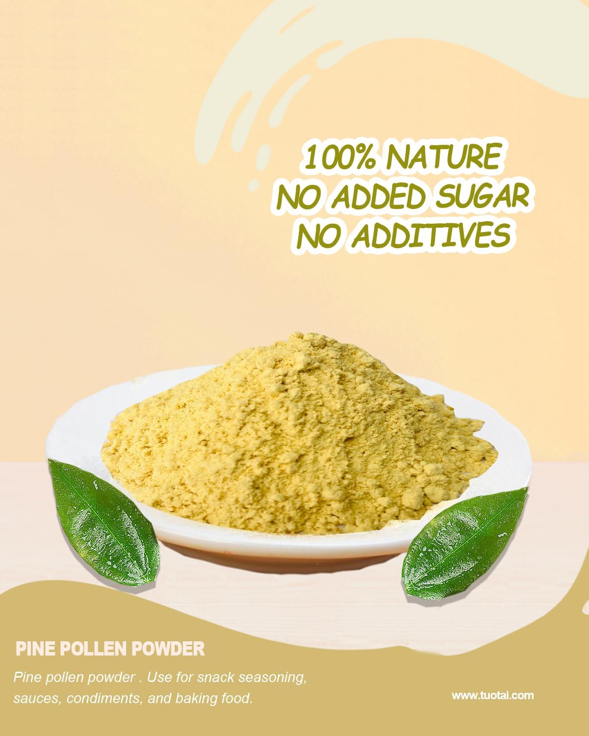 TUOTAI Premium Pine Pollen Powder, 100% Natural, Vegan, Non-GMO - görsel 4