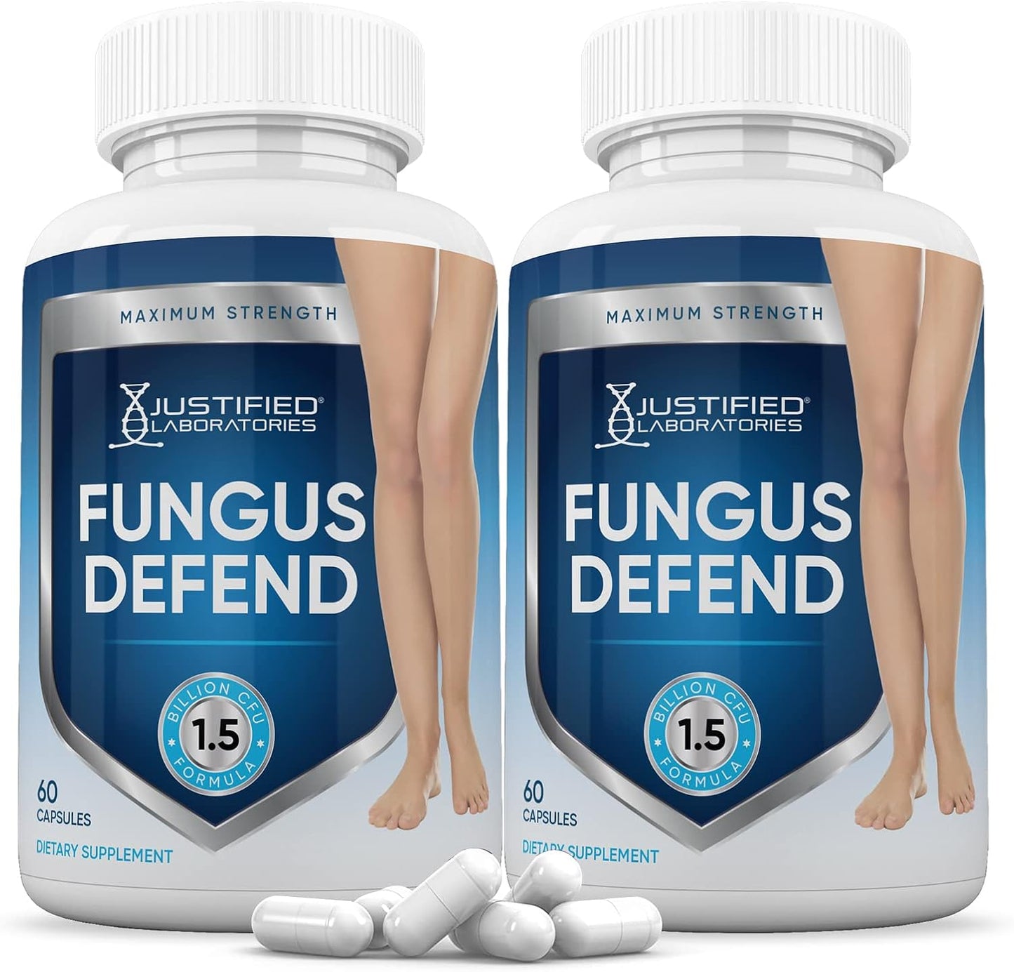 Justified Laboratories (2 Pack) Fungus Defend Pills 1.5 Billion CFU Probiotic 120 Capsules - görsel 1