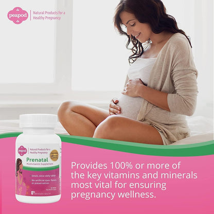 Fairhaven Health Peapod Prenatal Multivitamin – Once Daily, Vanilla Flavour – with Methylfolate, Iron & Vitamin C – 60 Tablets (2-Month Supply)