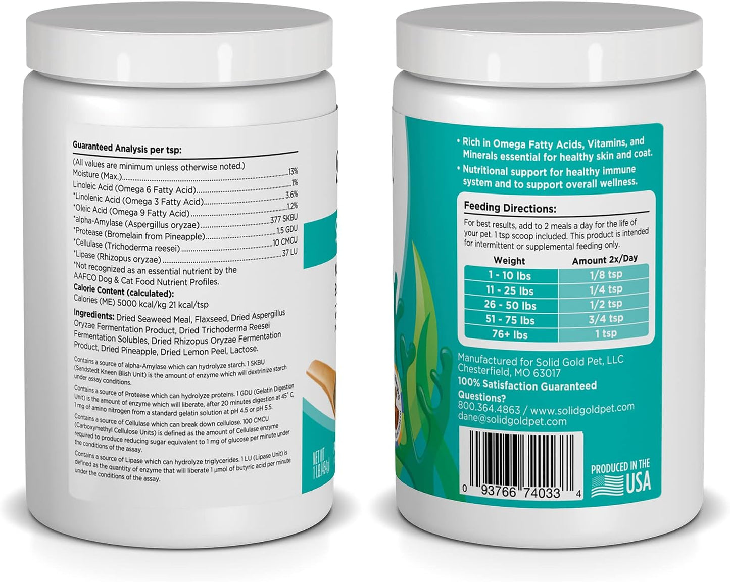 Solid Gold Cat & Dog Multivitamin Powder - SeaMeal Kelp-Based Supplement with Omega 3 - 1 lb - görsel 8
