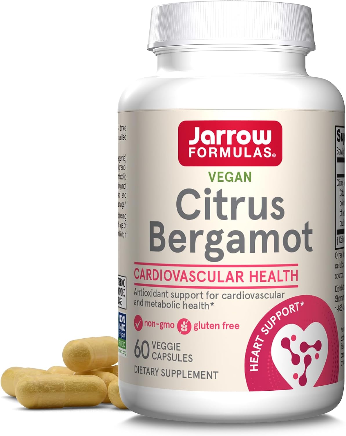 Jarrow Formulae Citrus Bergamot Supplement 500 mg – 60 Vegan Capsules – Image 1