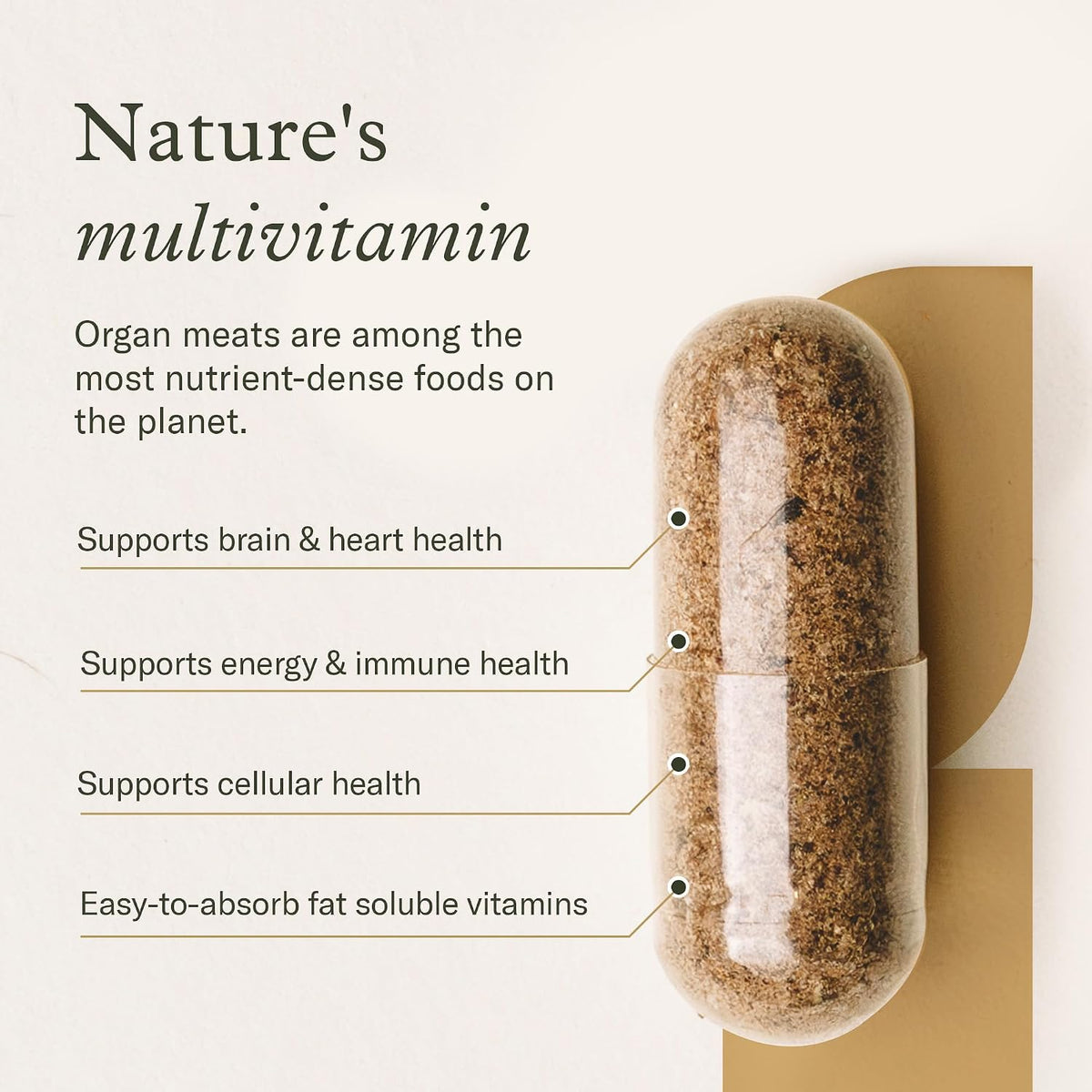 Enviromedica Grass-Fed Organ Complex: Freeze-Dried Beef Liver, Kidney, Heart and Pancreas (180 Capsules) - görsel 3