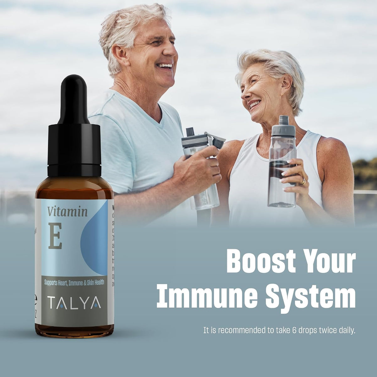 TALYA Vitamin E Liquid Drops 10 ml | Immune & Skin Health | for Scars | Glass Dropper Bottle | Vegan, Non-GMO, Supplement - görsel 5