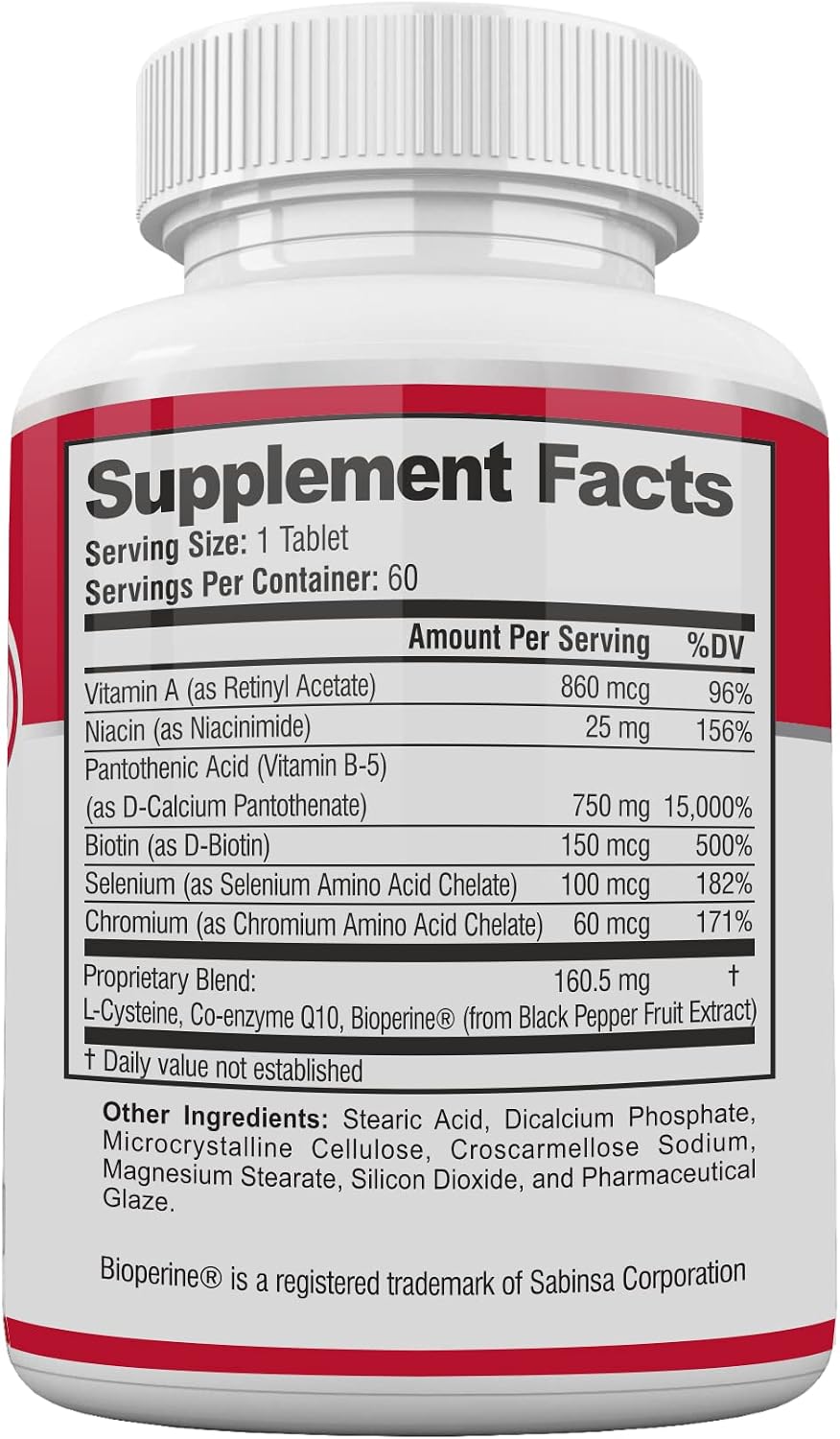 Acnetame Acne Tablets – Clear Skin Support for Oily Skin, Hormonal Blemishes and Cystic Acne – 60 Tablets - görsel 2