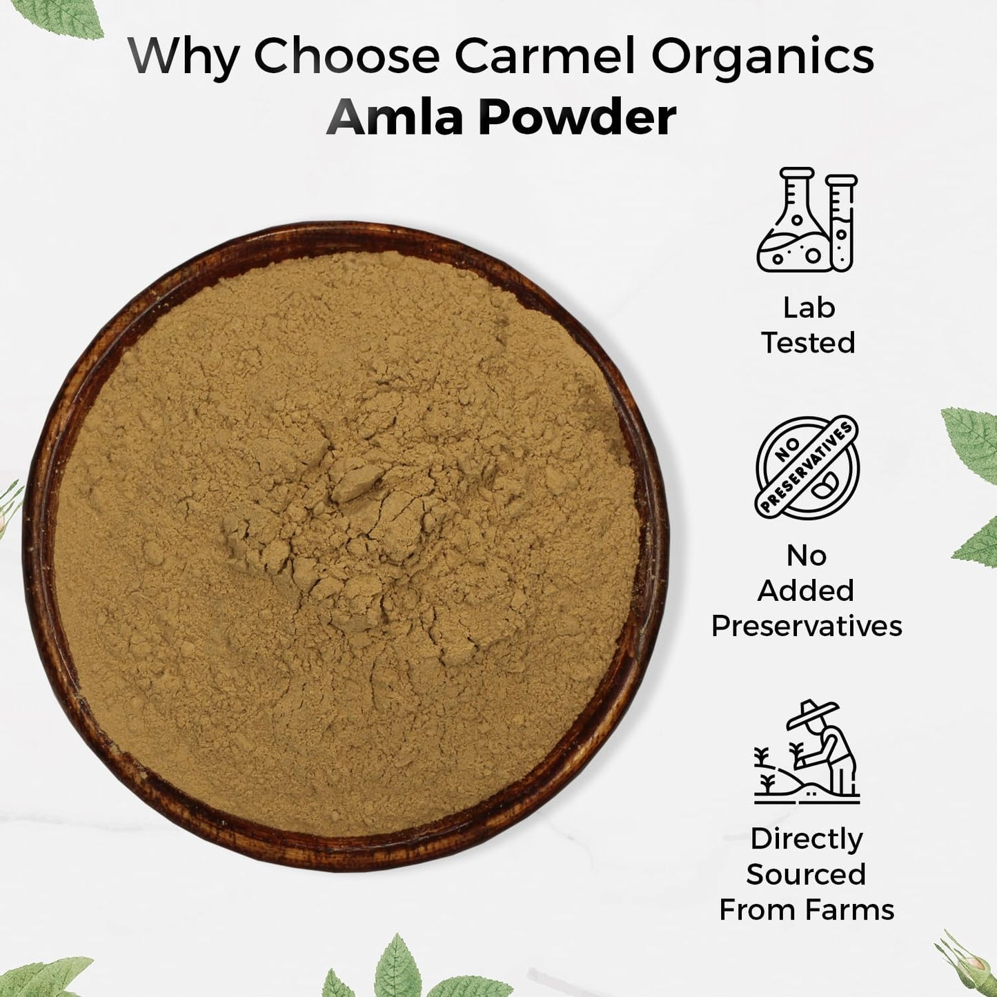 CARMEL ORGANICS Amla/Amlaki (Emblica officinalis) Fruit Powder, 8 oz - görsel 5