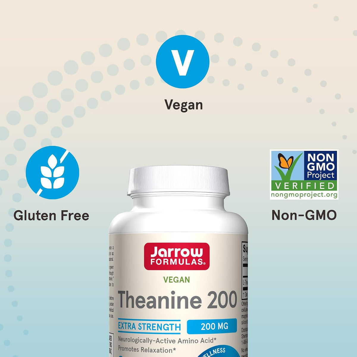 Jarrow Formulae Extra Strength L Theanine 200mg - 60 Vegetable Capsules - görsel 4