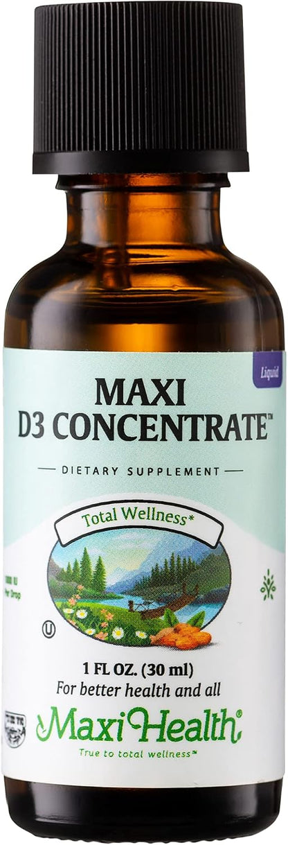 Vitamin D3 Concentrate - 1000 IU Per Drop - 30 ml - Maxi Health