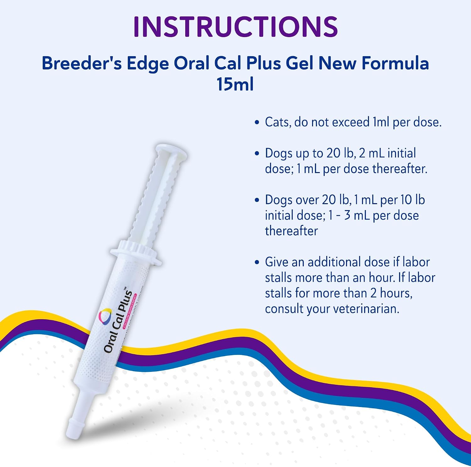 Breeder's Edge Oral Cal Plus Gel – Calcium Supplement for Dogs and Cats in Labour, 15ml Paste - görsel 8