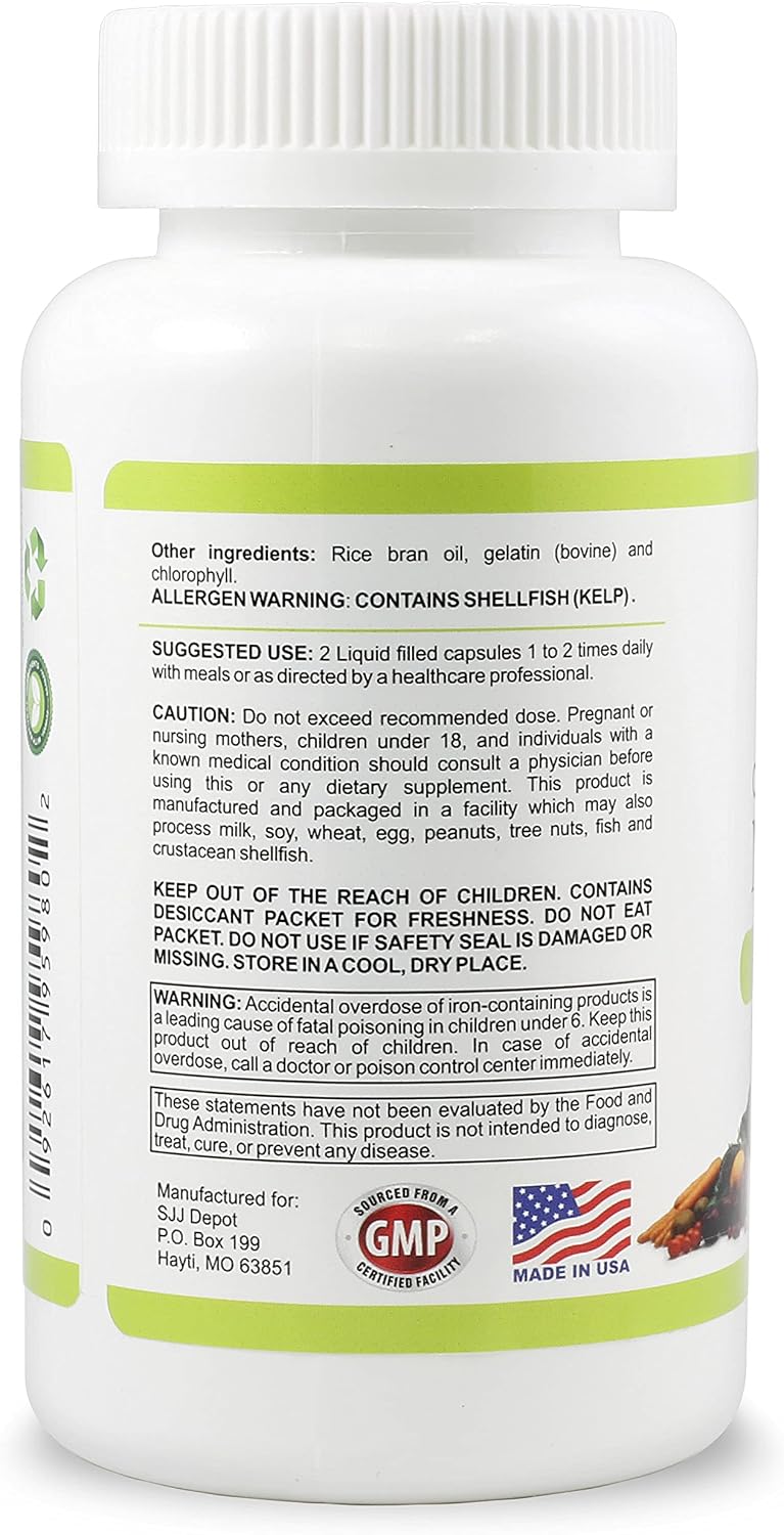 SJJ DEPOT Multivitamin Fruit & Vegetable Liquid Capsules - Daily Multivitamin for Women, Men, Seniors (120 Capsules) - görsel 7