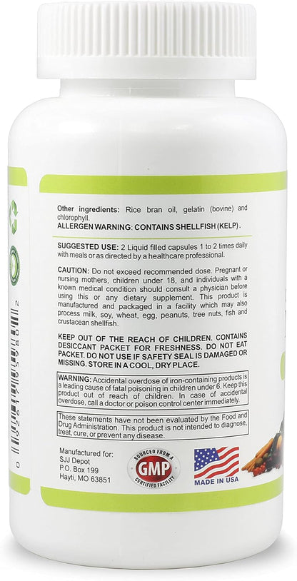 SJJ DEPOT Multivitamin Fruit & Vegetable Liquid Capsules - Daily Multivitamin for Women, Men, Seniors (120 Capsules)